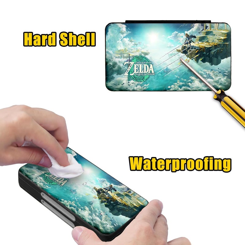 doepeBAE Switch Game Card Case Compatible with Nintendo Switch,Game Card Storage Holder,New Portable Thin Card Protection Case with 48 Game Card Slots and 48 TF Card Slots (S Blue) - Image 3